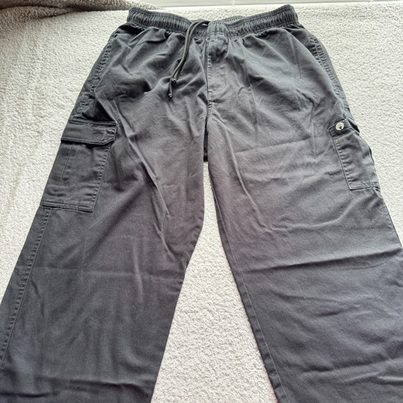 Chef Works Pants Gray Men's Size Large Adult‎  Cotton Elastic Waist Drawstring - Picture 1 of 12